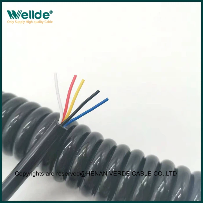 5 core coiled cable 5 core coiled cable